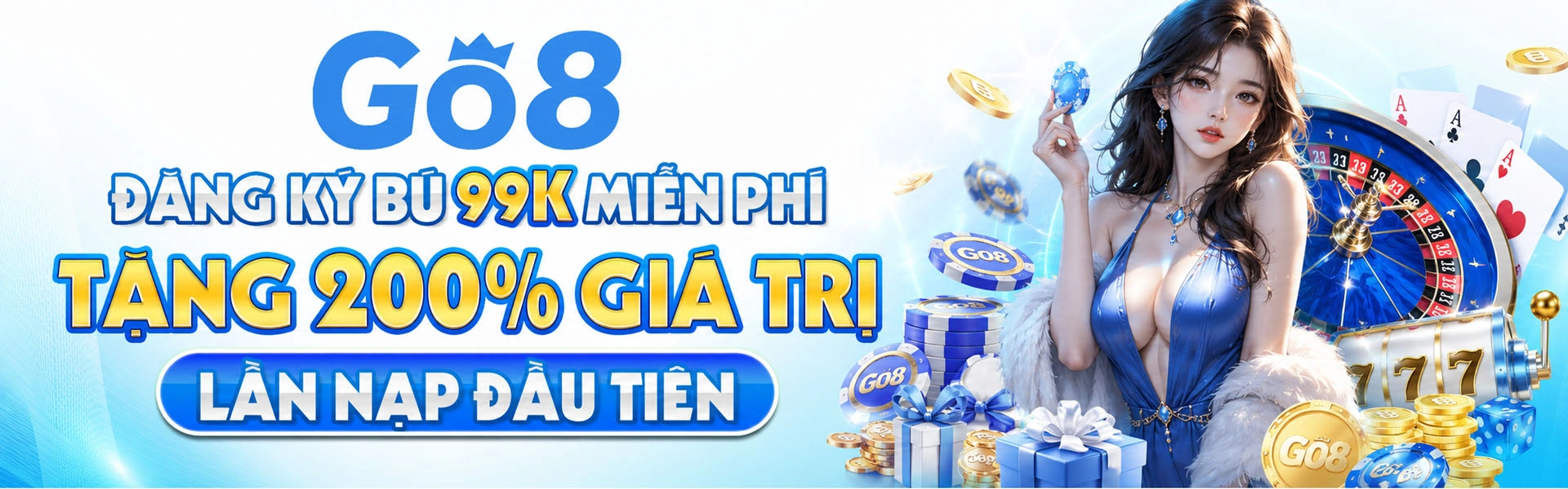 Banner GO8 về game bài, slot và thông tin khuyến mãi cùng các chuyên mục giải trí đa dạng